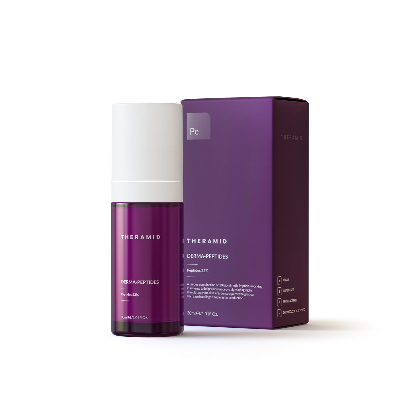 Розгладжувальна сироватка для обличчя з пептидами Theramid Derma – Peptides 30 ml